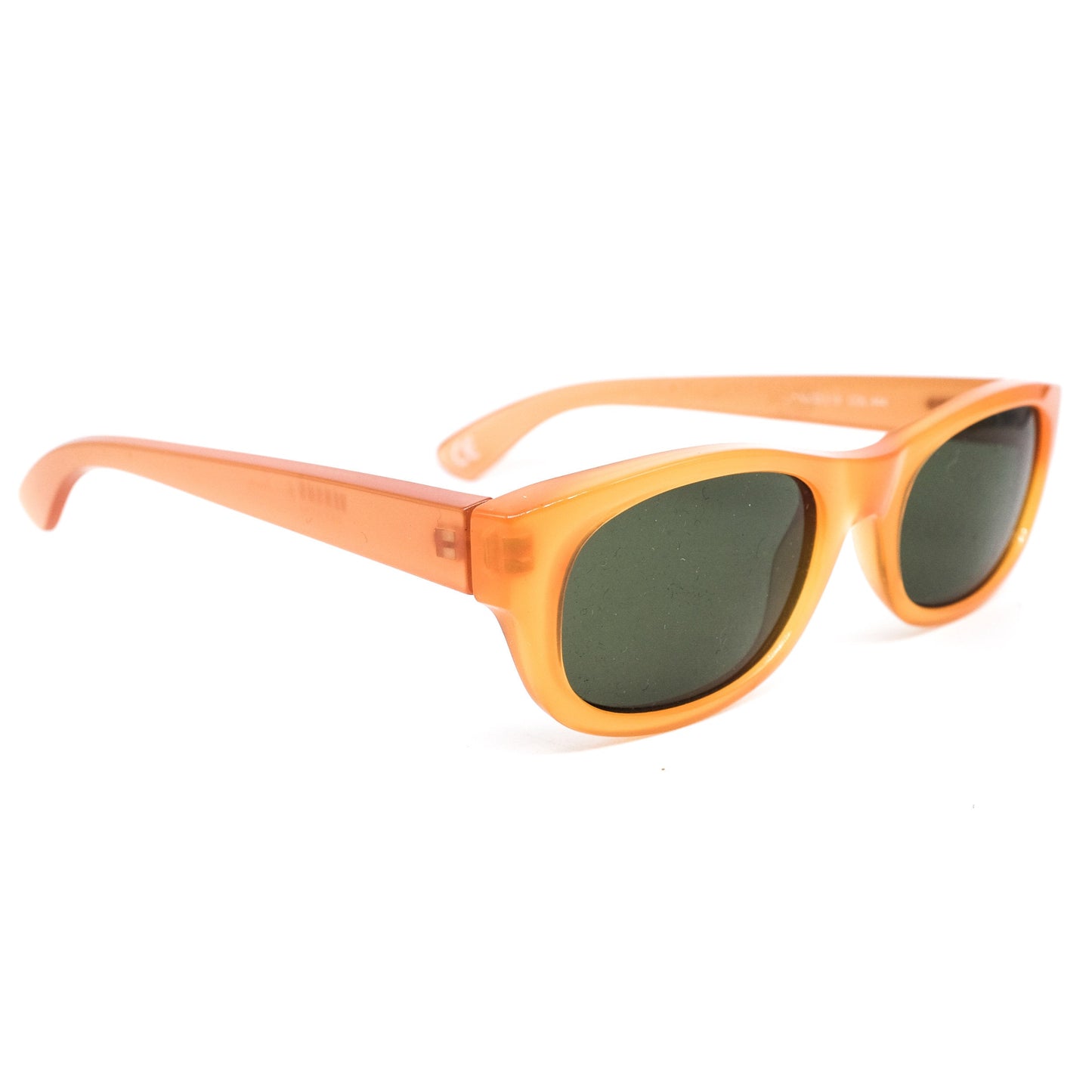 Versus Versace E-19 retro bold light orange oval wayfarer sunglasses, 90s NOS Italy