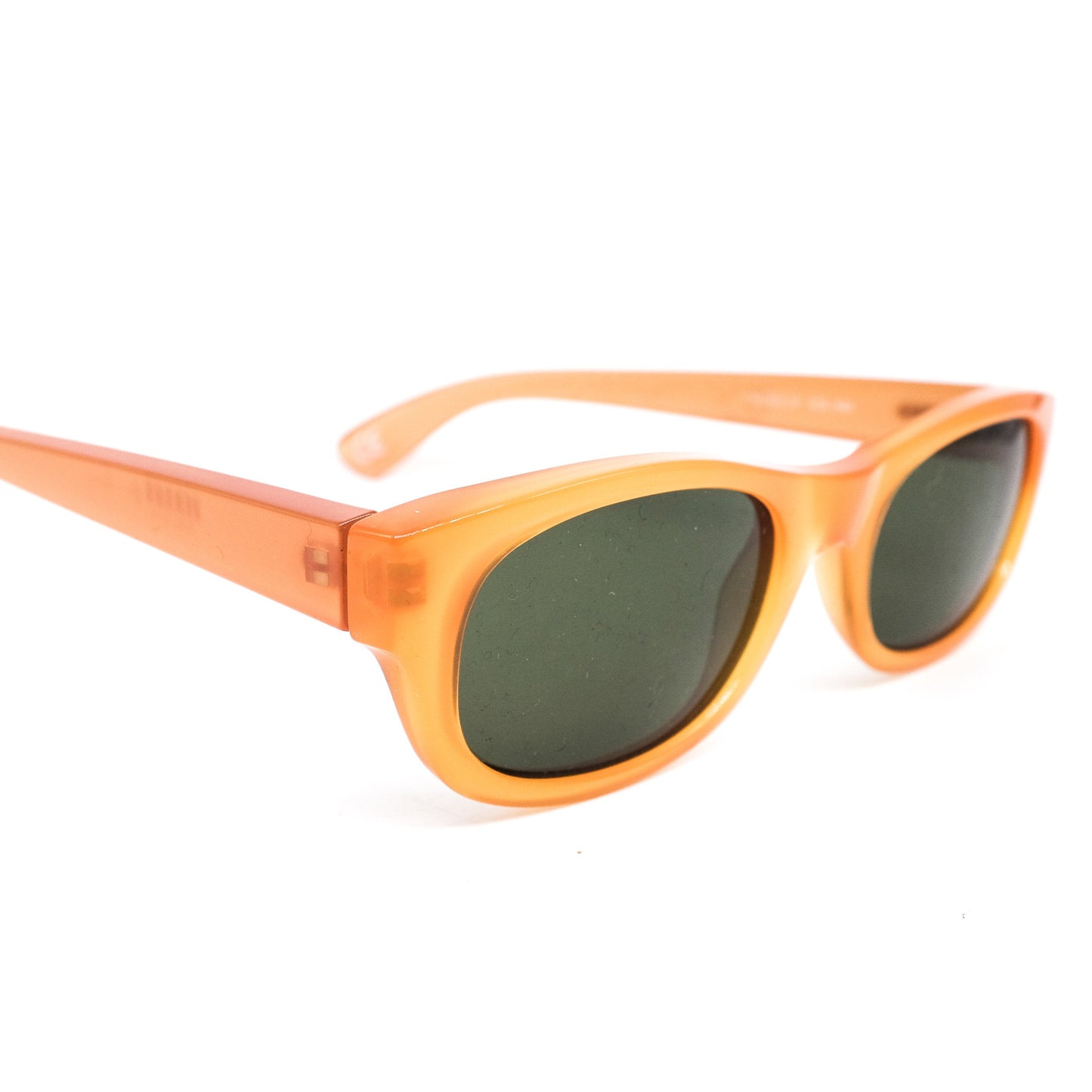 Versus Versace E-19 retro bold light orange oval wayfarer sunglasses, 90s NOS Italy