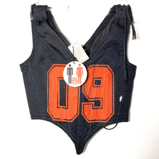 JPG Gaultier Jean’s goth cheerleader sporty chic style corset new with tags 90s mint
