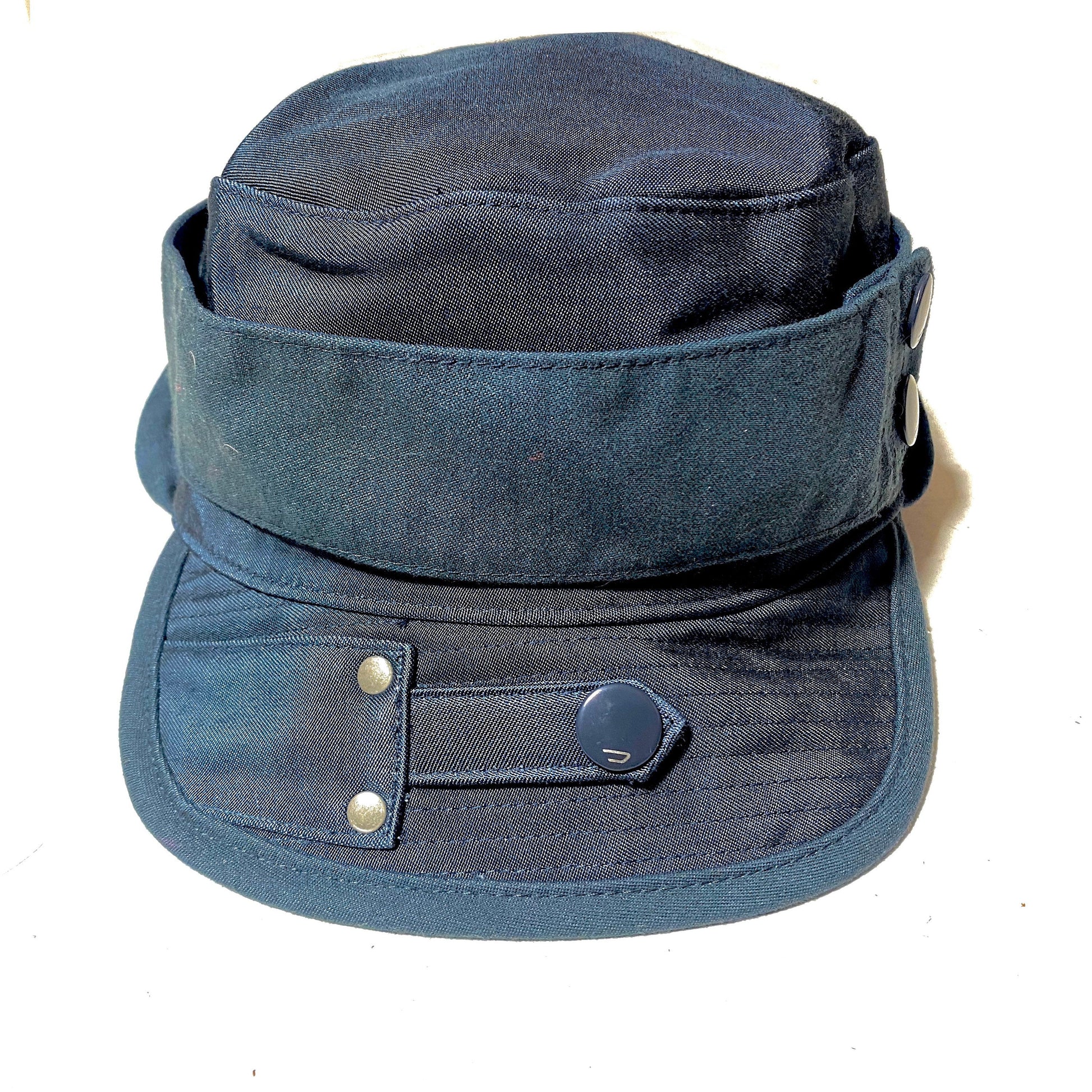 Diesel Vintage navy Russian military style beret hat made in