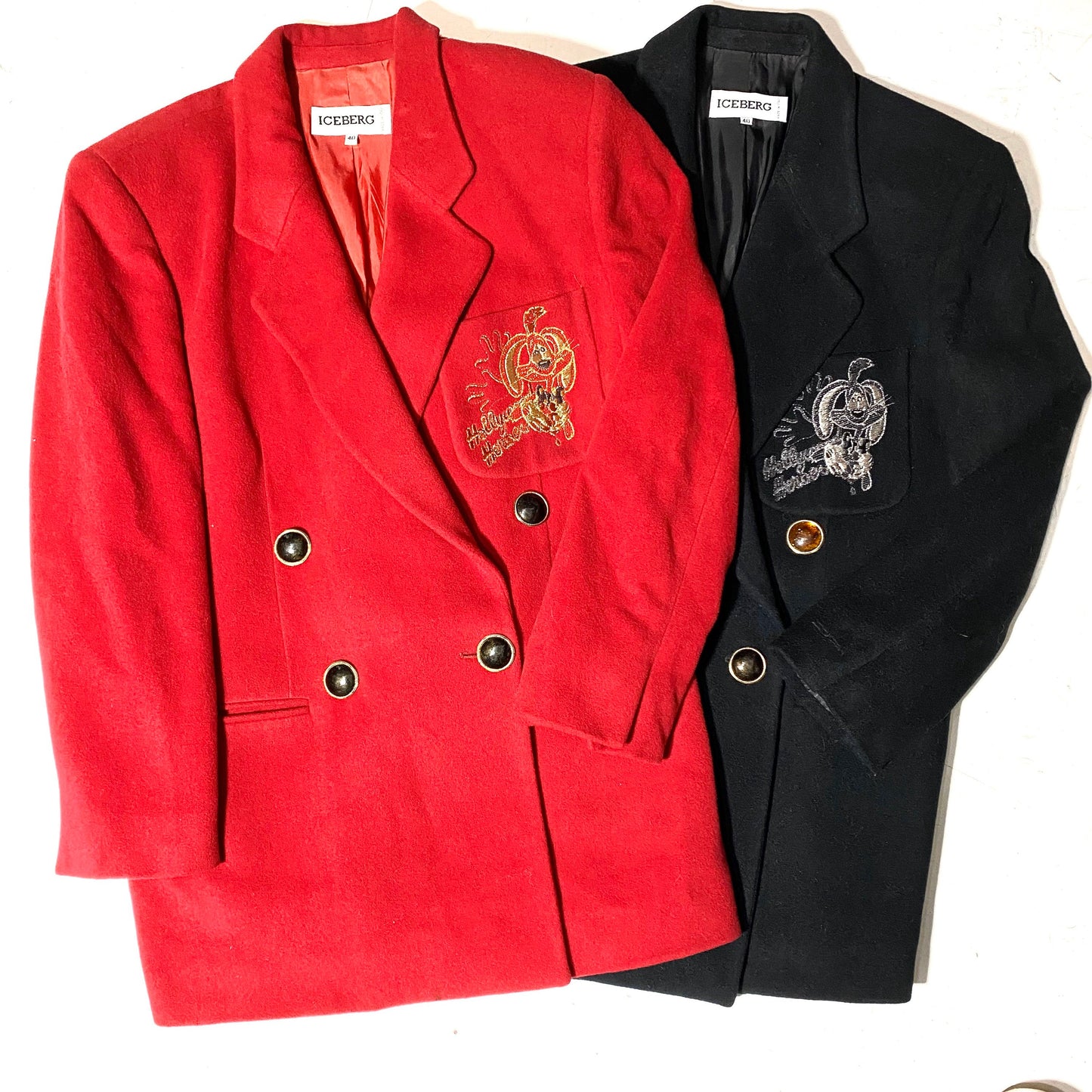 Iceberg collectible Roger Rabbit Hollywood Stars cashmere blazer, red or black, sz 40, mint condition