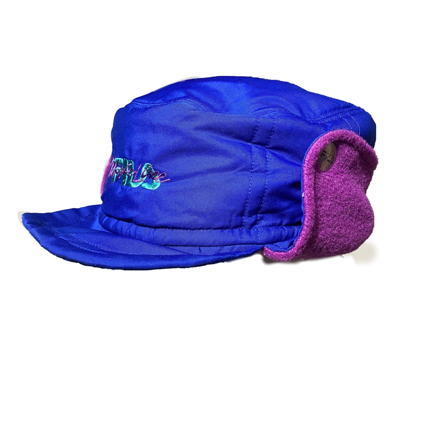 Fila 90s colorful ski fleece/nylon ski beret with ear pads, 2 colorways