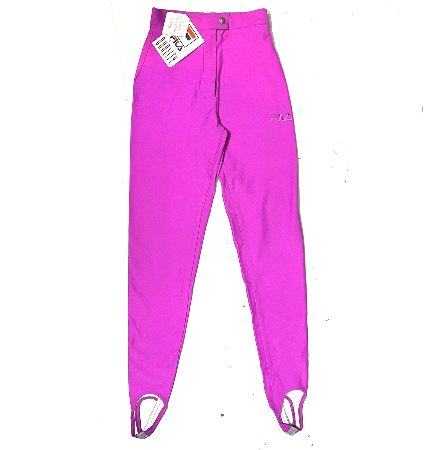 Fila NWT 90s Lycra ski fucsia leggings made in Italy, minty and with tags