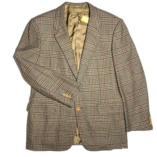 Burberry’s grey tartan cashmere blazer jacket, 1980s mint condition