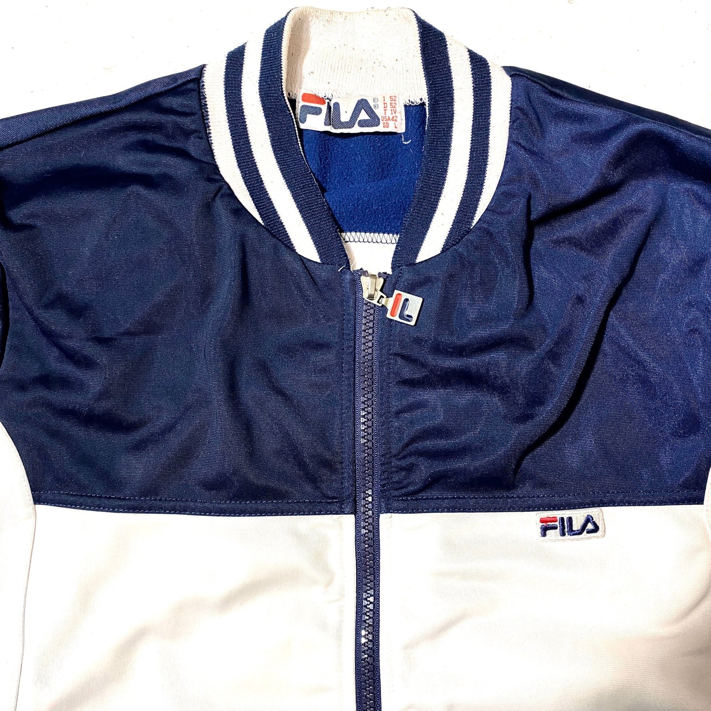 Fila 1980s iconic brand colors shell jacket / track top , in mint condition size L