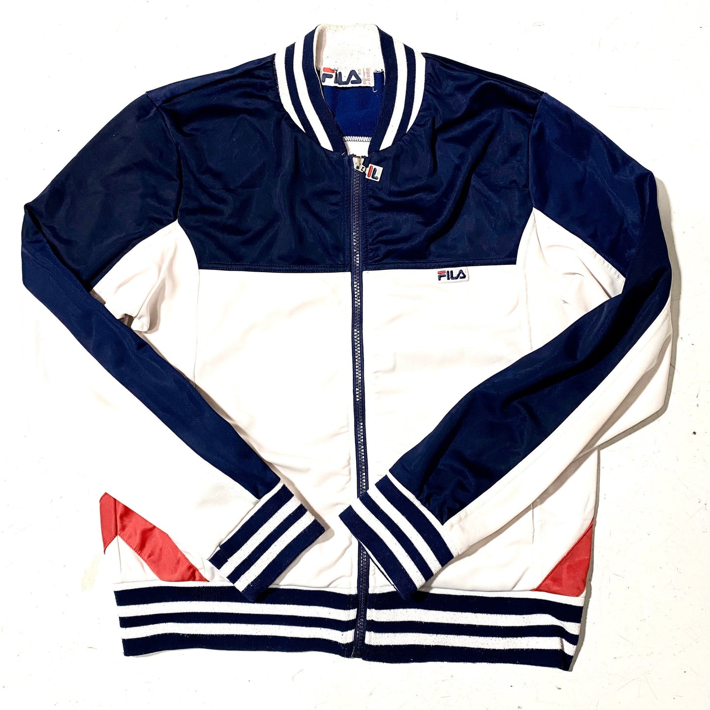 Fila 1980s iconic brand colors shell jacket / track top , in mint condition