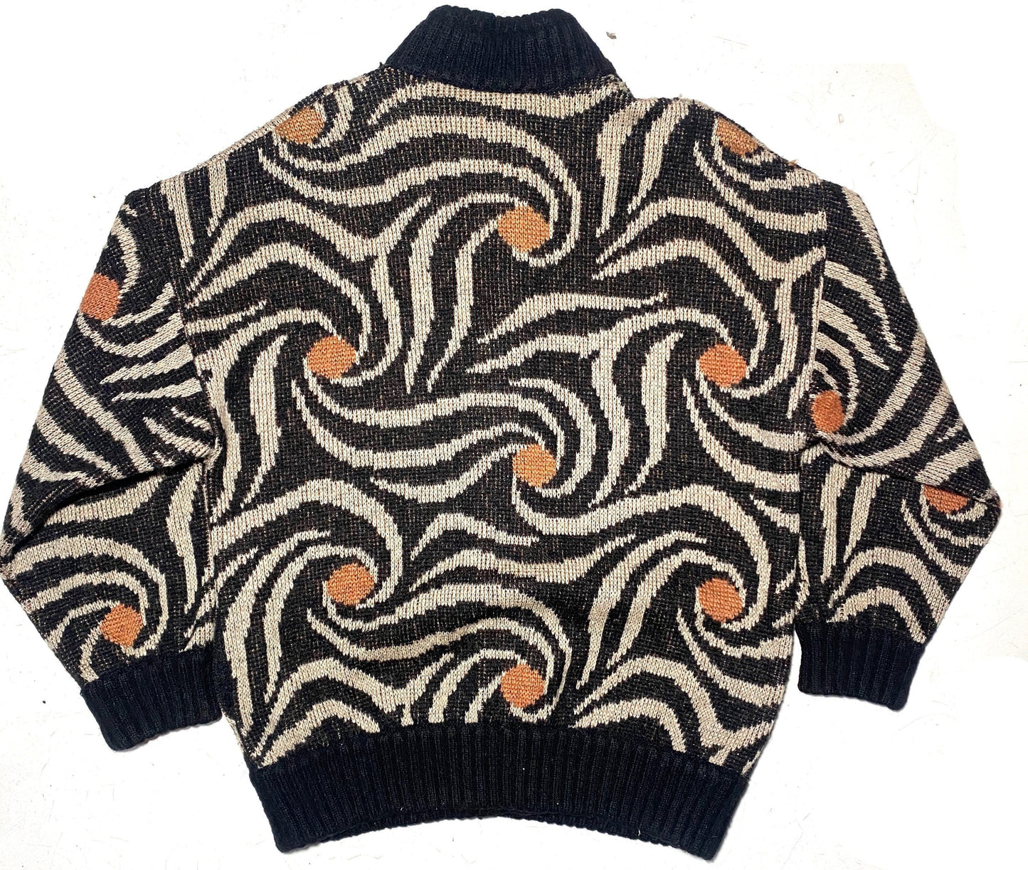 Tre A cool zebra allover knitted wool jacket, 1980s Italy mint condition