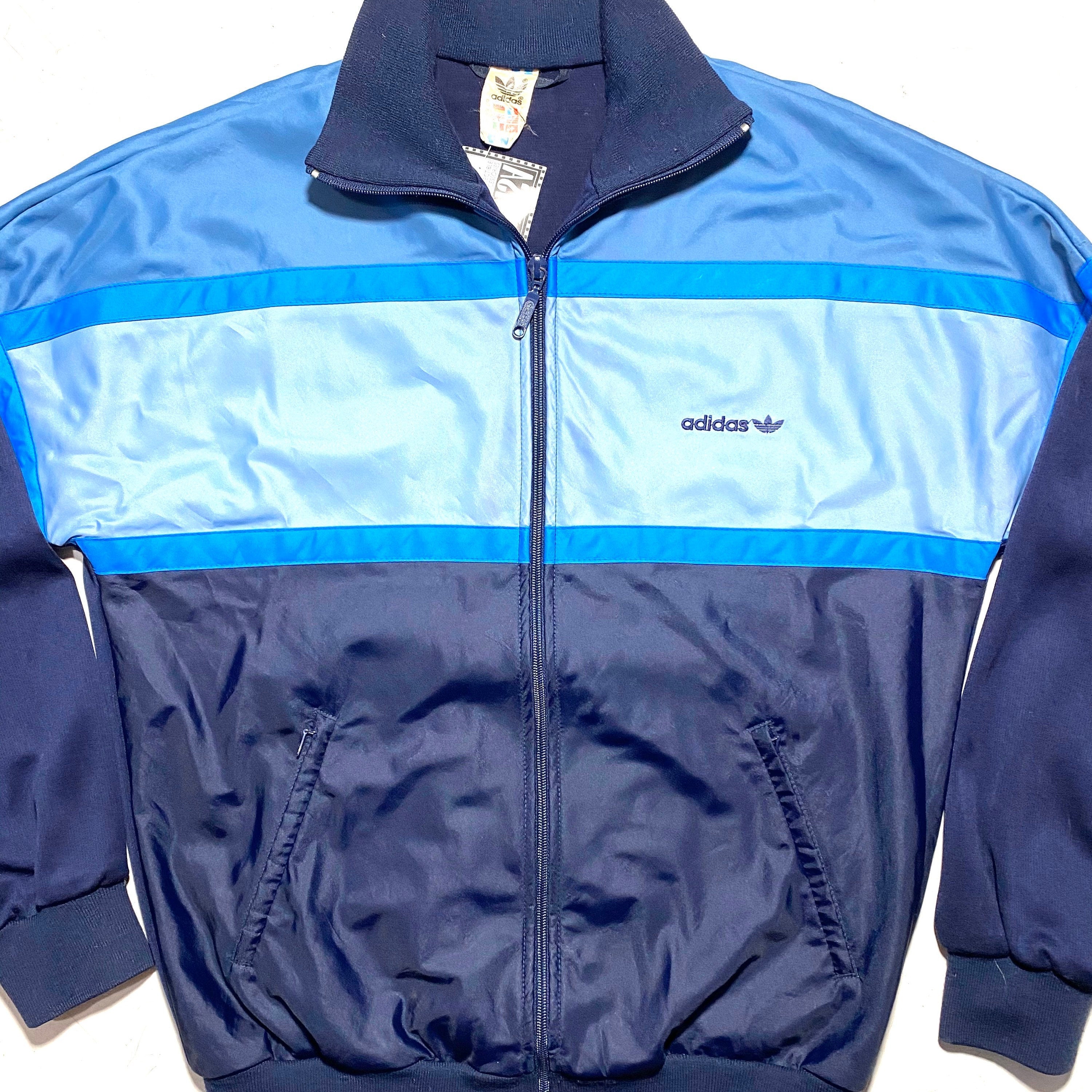 Adidas VtG 80s blue tones tracktop jacket, cotton with hydro