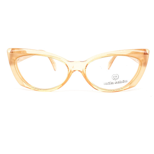 Mila Schön 3045 vintage translucent orange acetate cateye eyeglasses frames 80s NOS Made in Italy