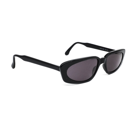 KOKO lunettes black acetate oval/square sunglasses. Made in Italy 80s