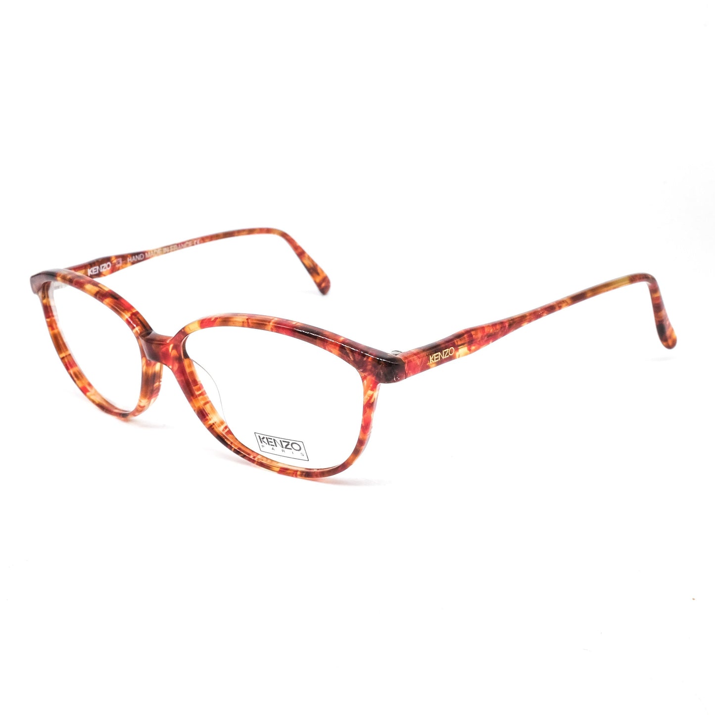 Kenzo k113 classic oval cateye style honey tortoise acetate eyeglasses frames, 80s France