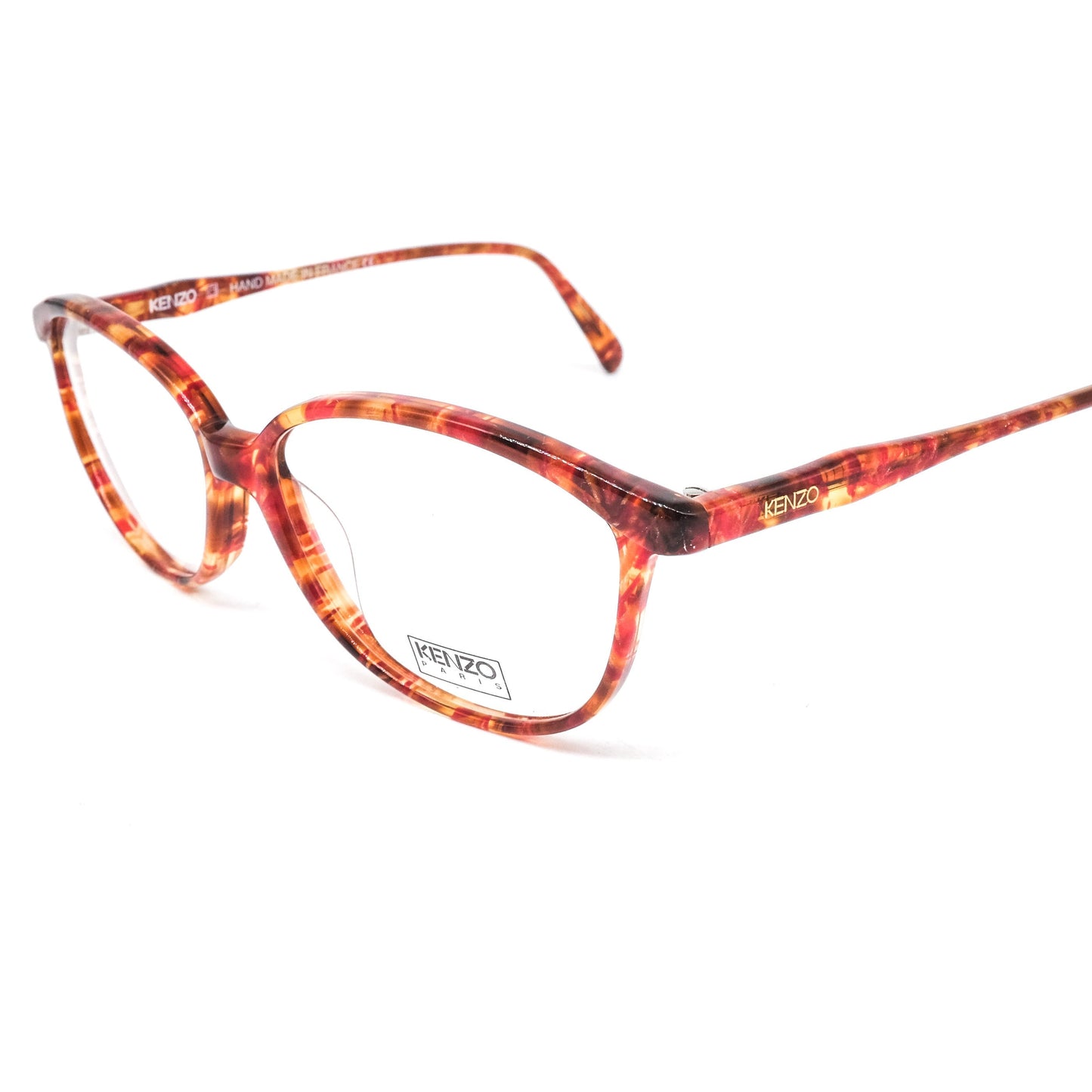 Kenzo k113 classic oval cateye style honey tortoise acetate eyeglasses frames, 80s France