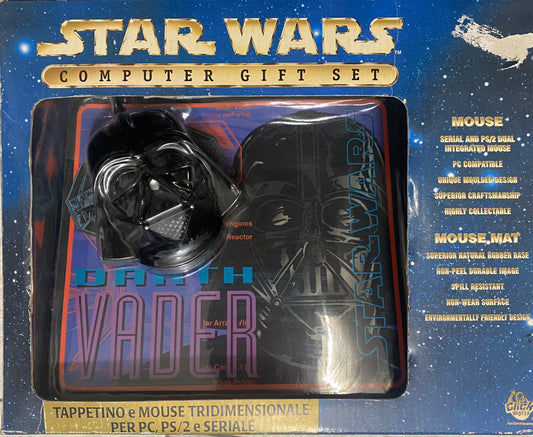 Star Wars vintage 90s computer gift set new and boxed, Darth Vader mouse & Mat