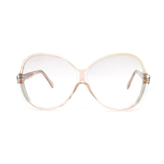 OAR clear acetate oversized round butterfly sunglasses 80s NOS