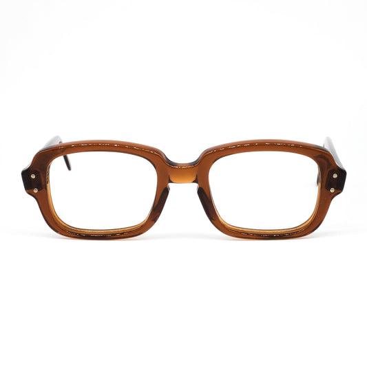 Vintage Romco square brown tortoise acetate eyeglasses frames, NOS 80s