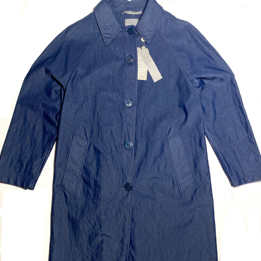 JP Gassa Unity navy blue nylon raincoat / trenchcoat, finest quality made in Italy NOS with tags sz 38/ S