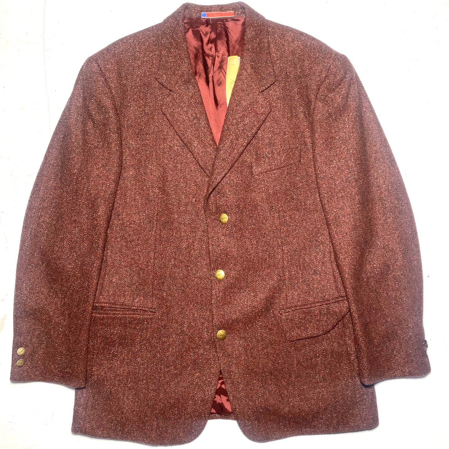 Ungaro pour Homme 80s burgundy melange wool blazer jacket, mint