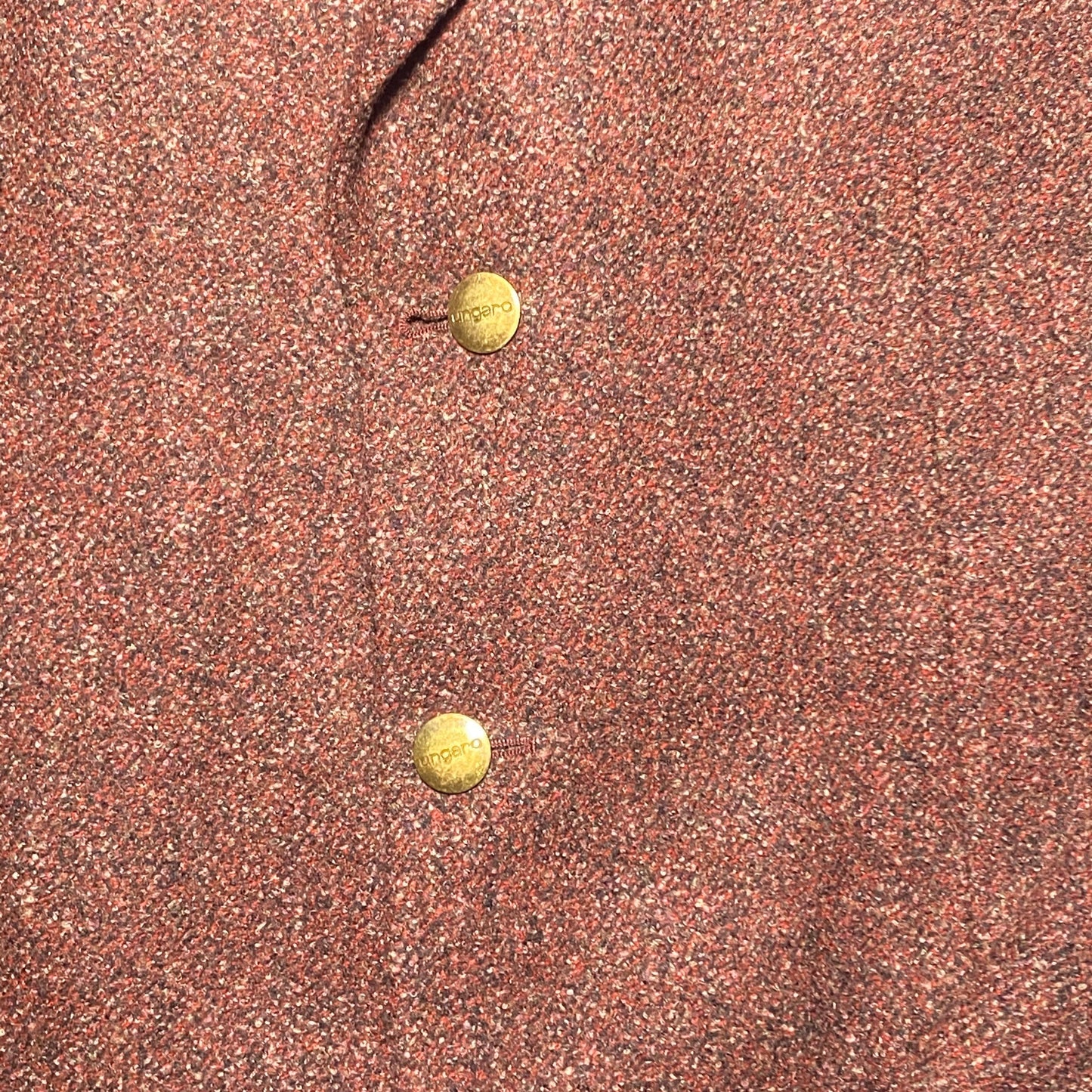 Ungaro pour Homme 80s burgundy melange wool blazer jacket, mint