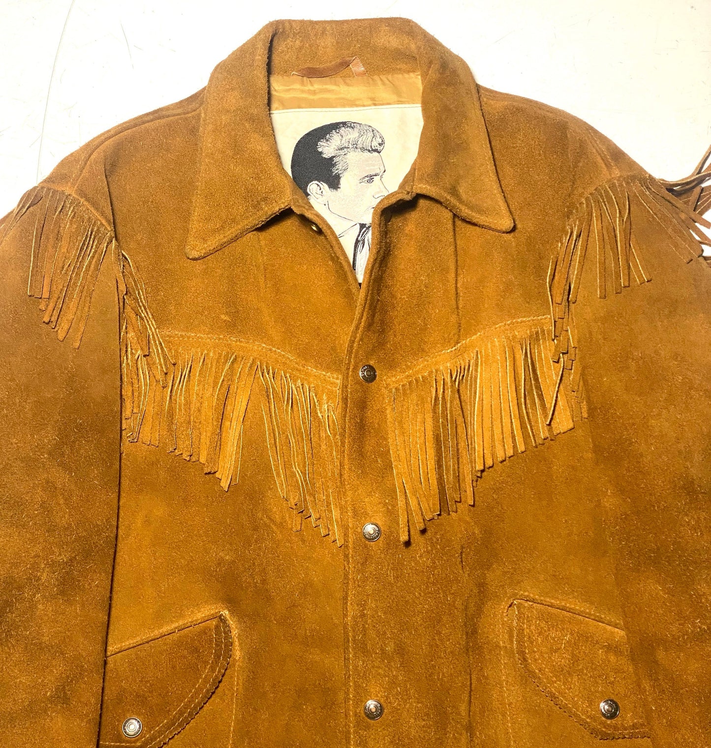 Schott bros NYC x James Dean Ltd edition western suede jacket with fringes, 80s USA great condition