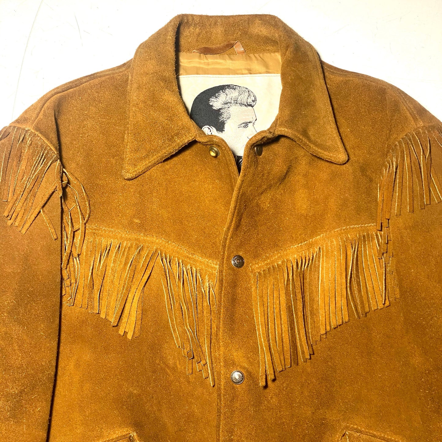 Schott bros NYC x James Dean Ltd edition western suede jacket with fringes, 80s USA great condition