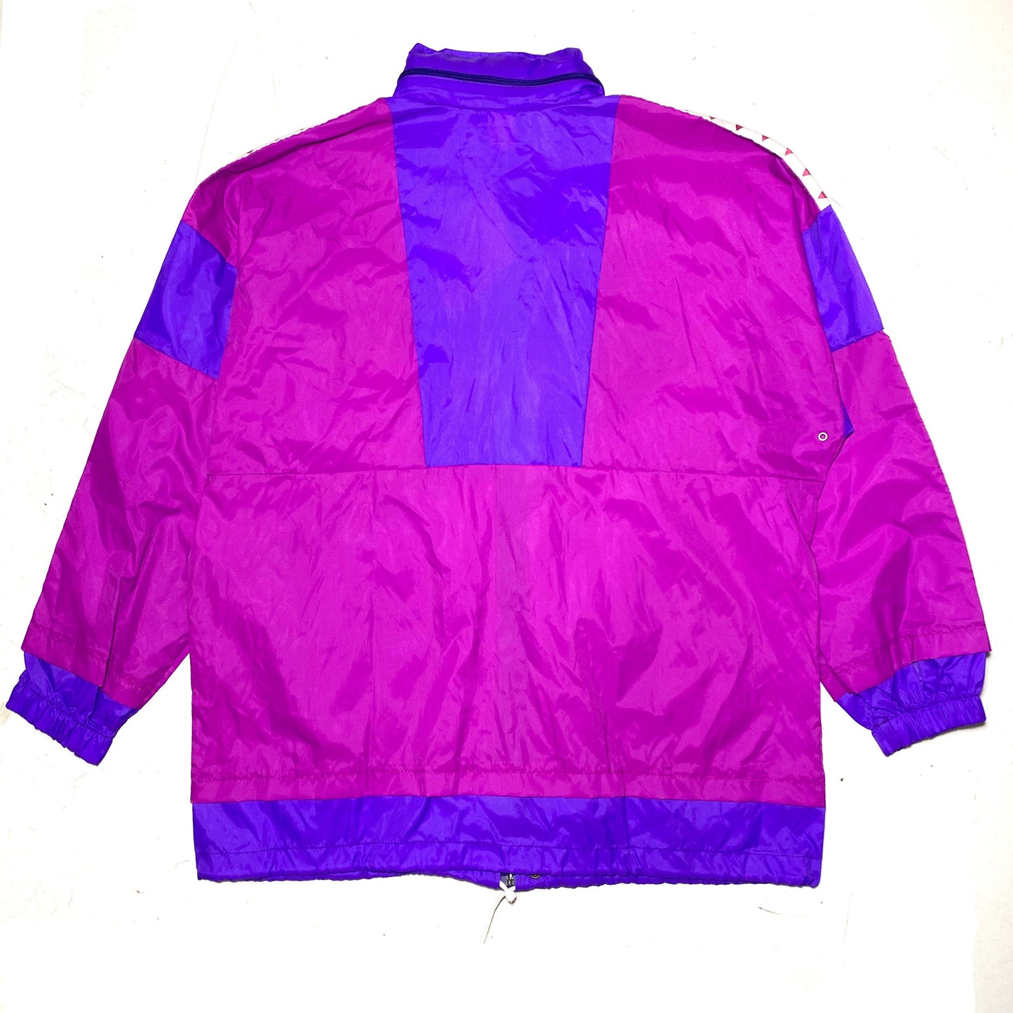 Arena 90s fucsia/purple rain jacket with extractable hood, new with tags made in Italy