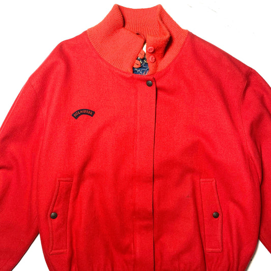 Paul & Shark red pure wool Harrington / bayport jacket made in Italy, preppy and chic, 80s great condition