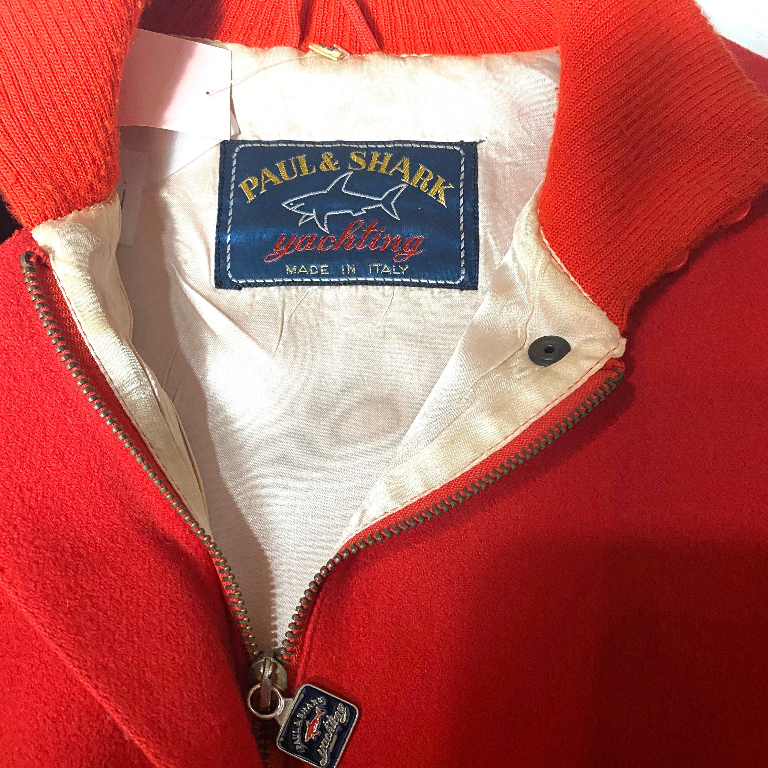 Paul & Shark red pure wool Harrington / bayport jacket made in