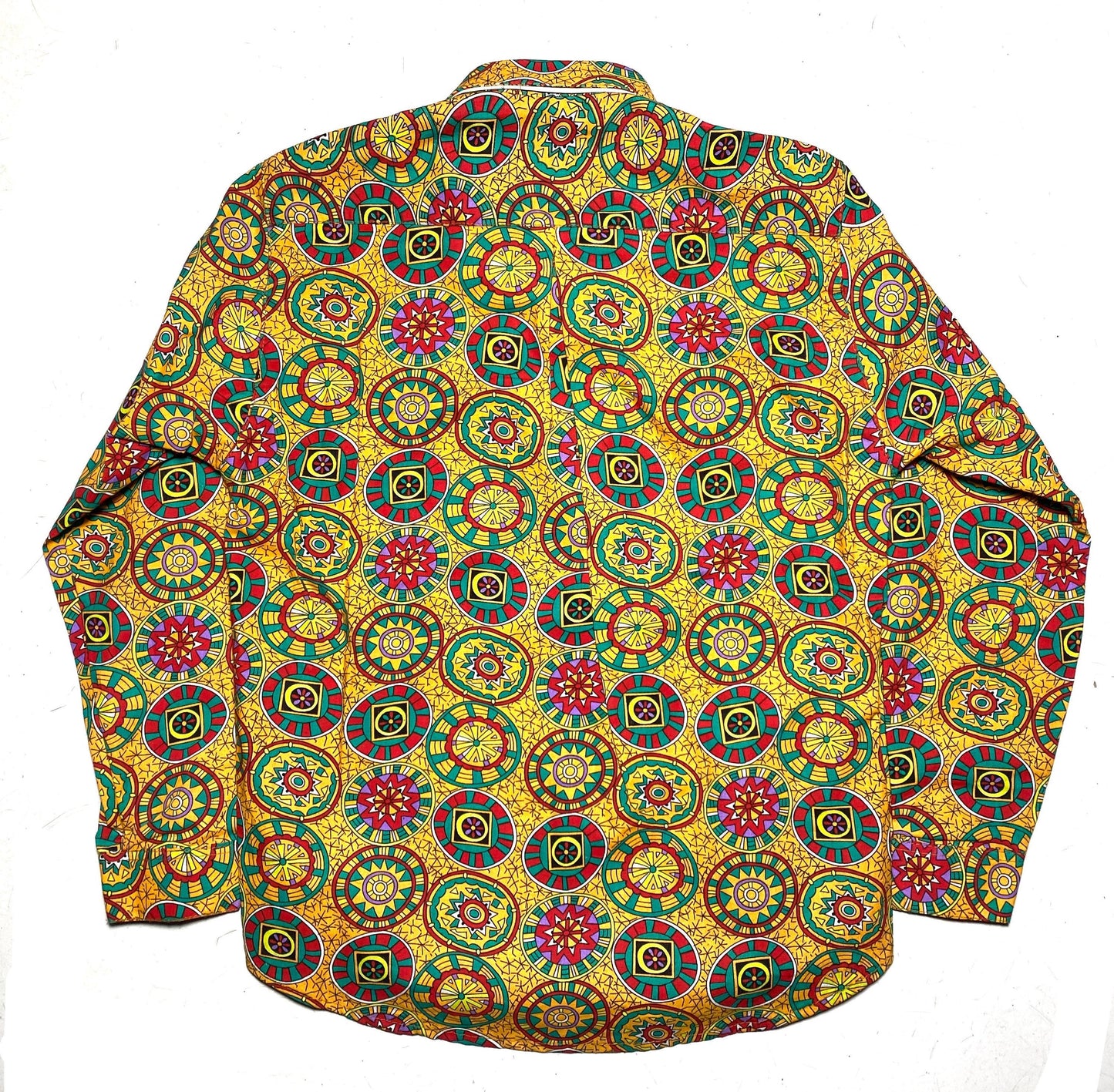 PoP84 colorful abstract / psychedelic print kids cotton shirt, new old stock 80s Italy, mint