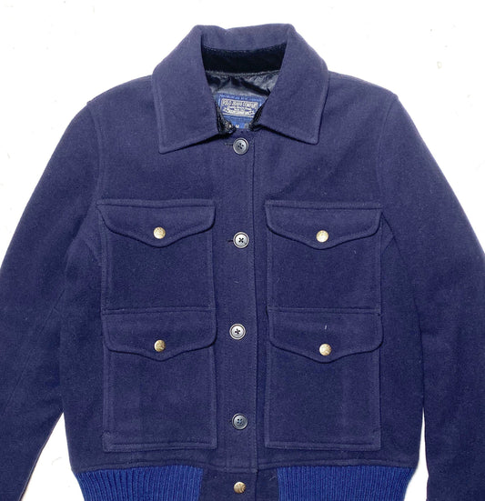 Polo Ralph Lauren navy wool jacket classic Harrington style sz S ladies, 90s mint condition