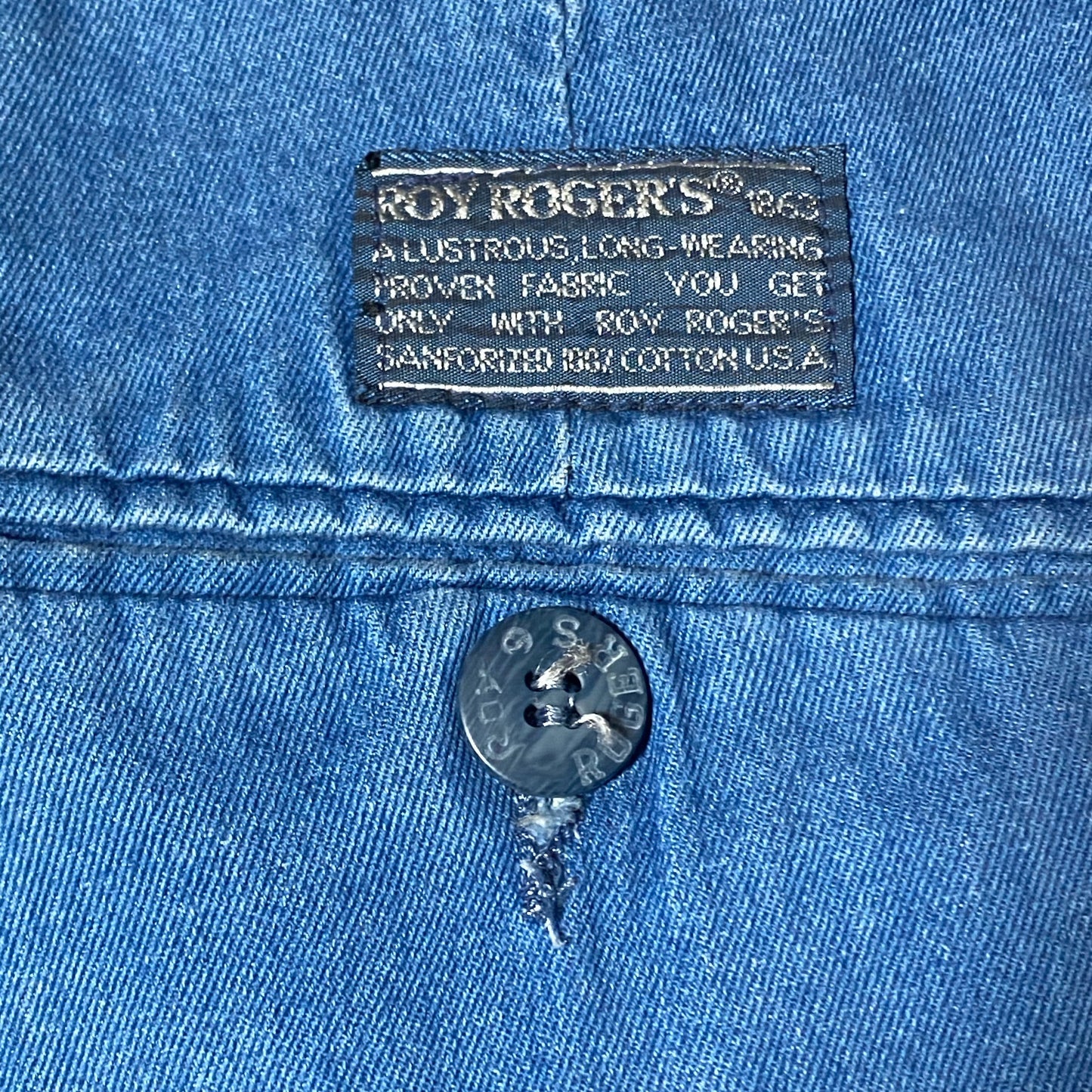 Roy Roger’s light blue denim trousers sz 44, new from deadstock 80s Italy