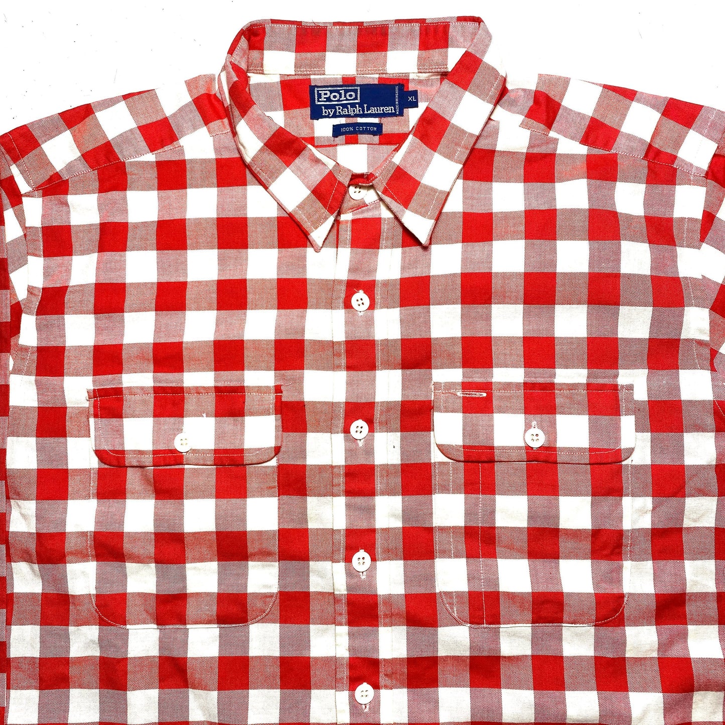 Polo Ralph Lauren country checkered red/white cotton shrit sz XL, mint