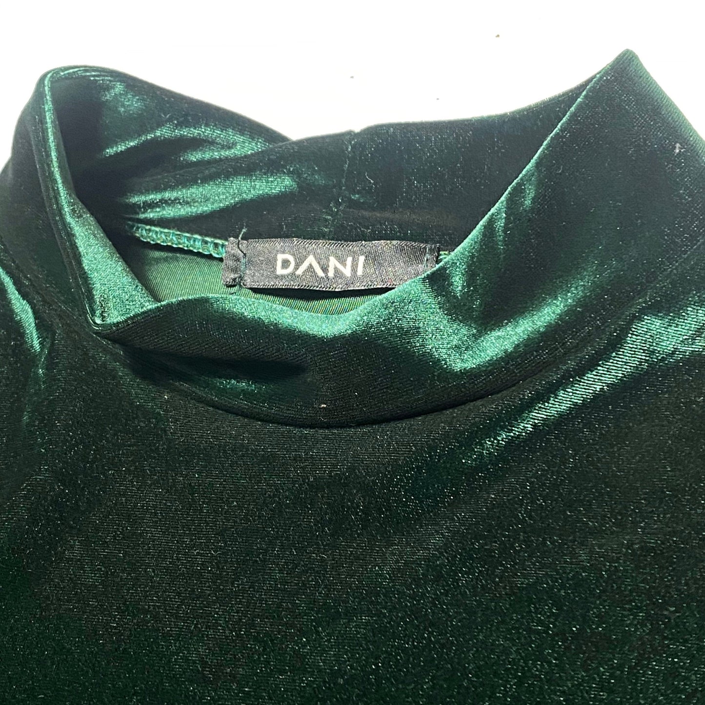 Dani emerald green elastic / slim fit velvet dress, minimal and elegant, mint