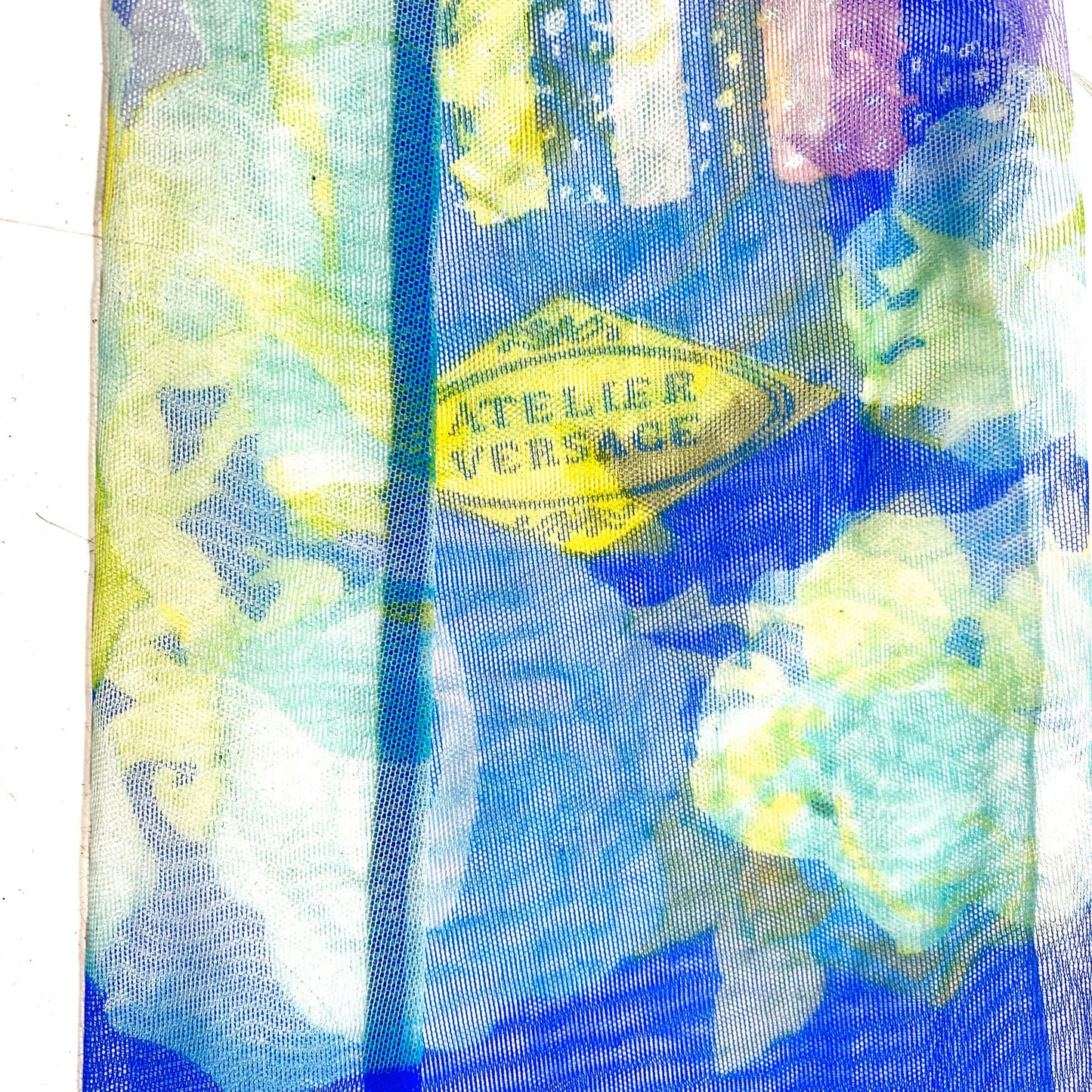 Atelier Versace 1980s colorful abstract / floral tights, NOS with tags