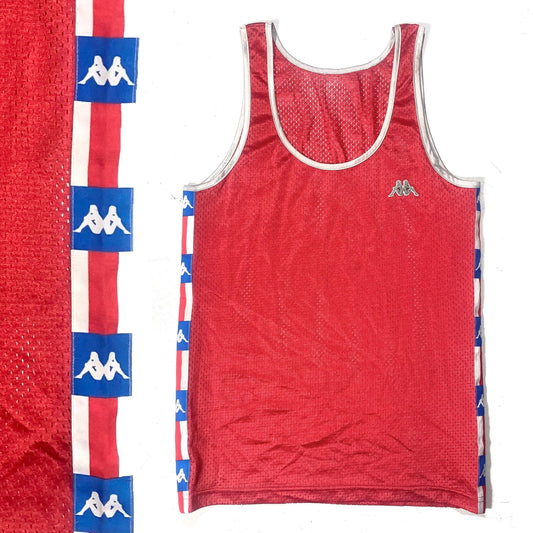Kappa Sport US track & field 1980s iconic red running jersey, sz S mint condition