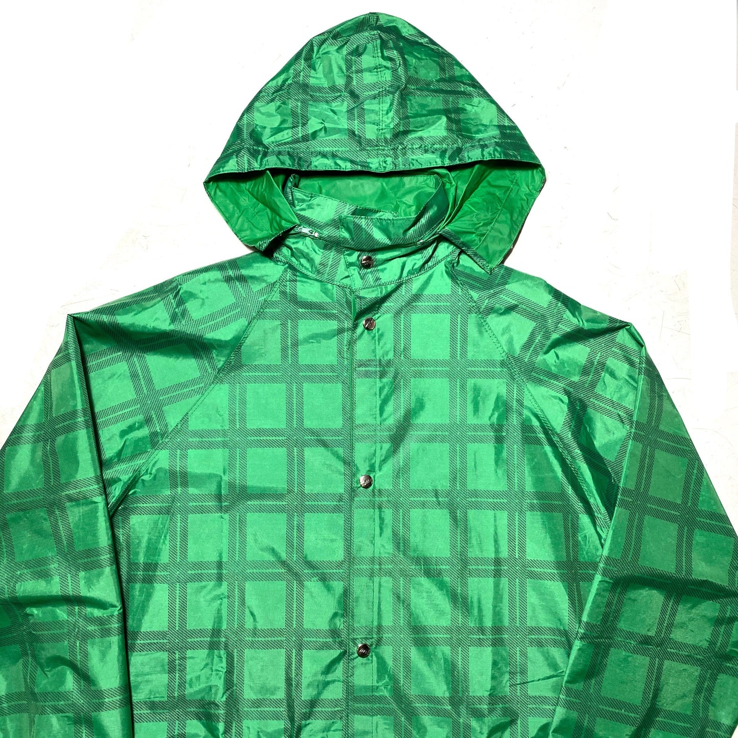 Renco Marwell hooded reversible checks/plain rain jacket, great condition 90s Italy