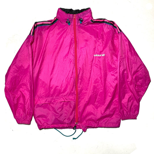 Adidas 90s foldable fucsia rain jacket, perfect condition