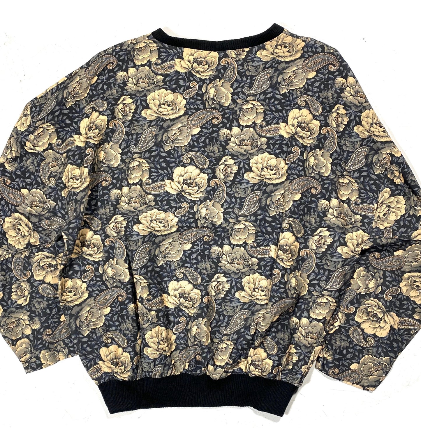 Cute handmade shirt fabric floral/paisley allover ladies crewneck sweatshirt, great condition