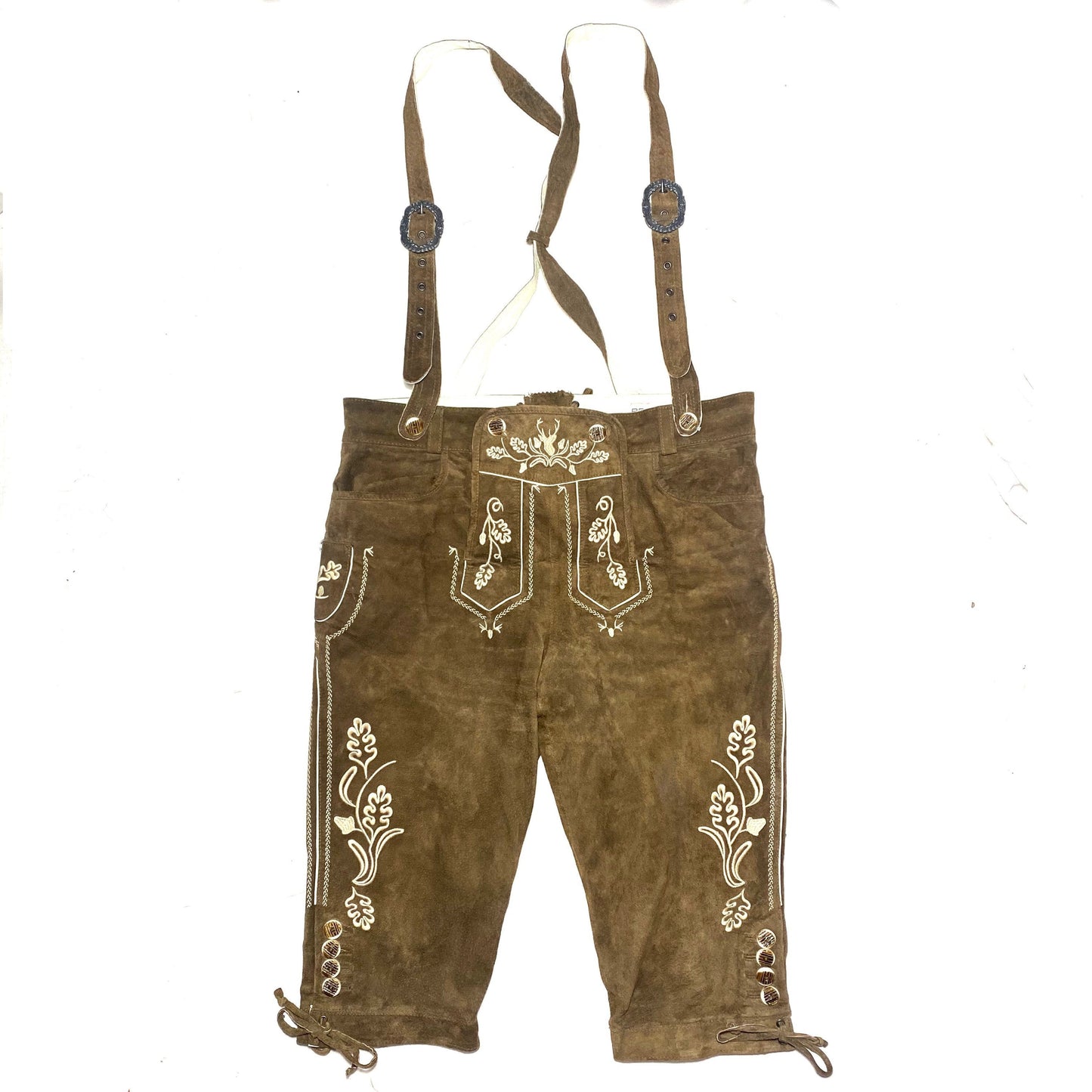 Reward trachten suede leather trousers, traditional German / Bavarian oktoberfest plus fours shorts, size M