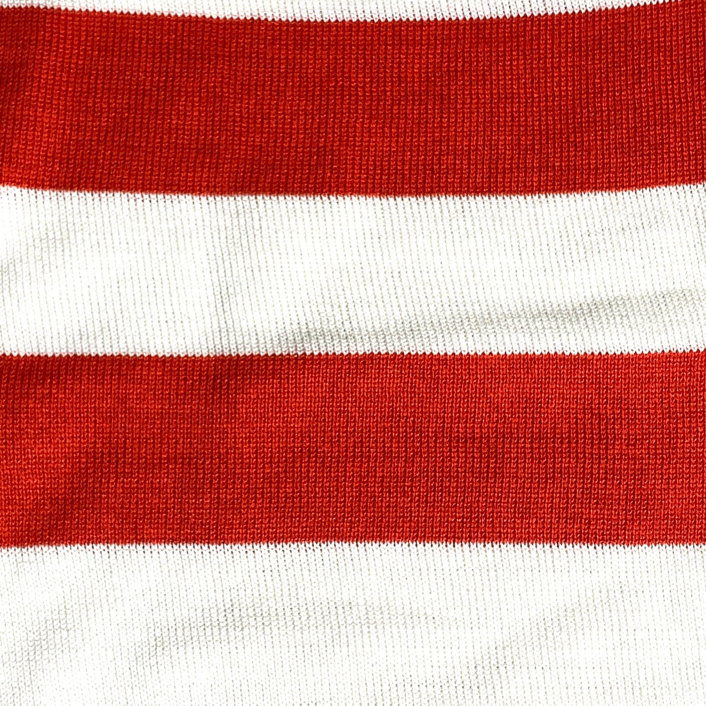 Vallina red/white horizontal striped cotton pullover, classic mariner vibe crewneck sweater,  Italy 80s mint