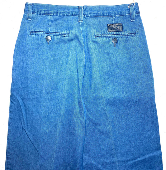 Roy Roger’s light blue denim trousers sz 44, new from deadstock 80s Italy