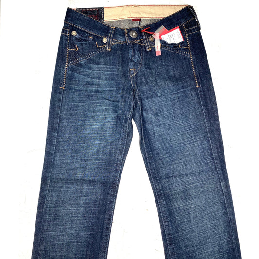 Marithe F. Girbaud dark blue straight leg ladies jeans, new from deadstock