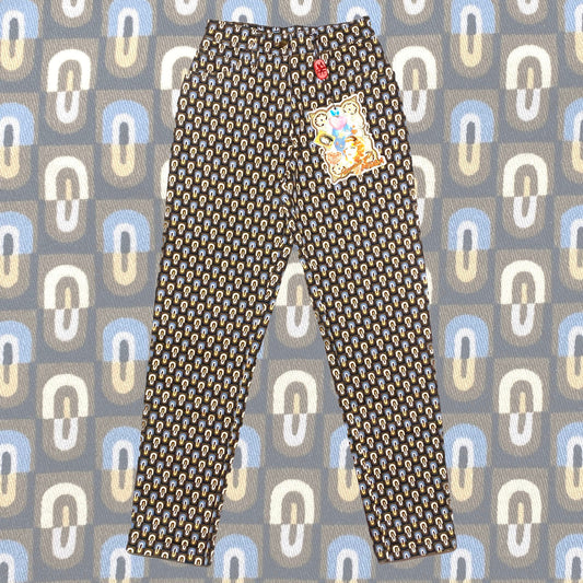 Mod style print geometrical print ladies trousers sz 42, new with tags