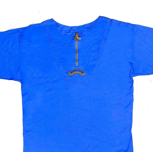 Parah Cup cool propeller shaped brass zip up t shirt, oversized fit, great condition Italy 80s
