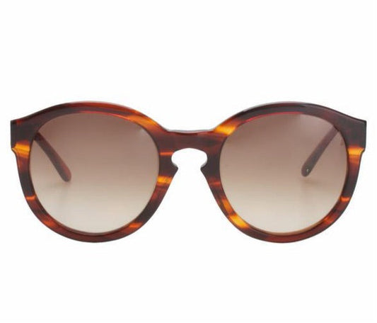 Krizia round oversized tortoise pantos sunglasses w/ keyhole bridge, 1980s NOS made in Italy