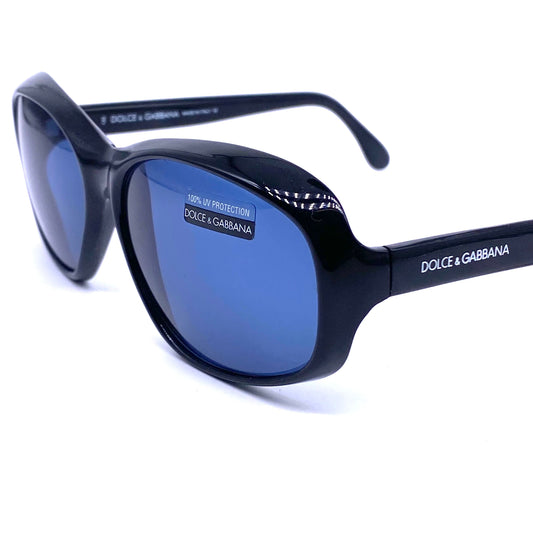 Dolce Gabbana, retro oversized sunglasses in black or white color, 90s NOS Italy