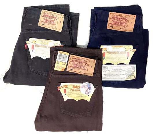 Levi’s 501 American straight jeans W28 coming in 3 colorways, BNTW 90s