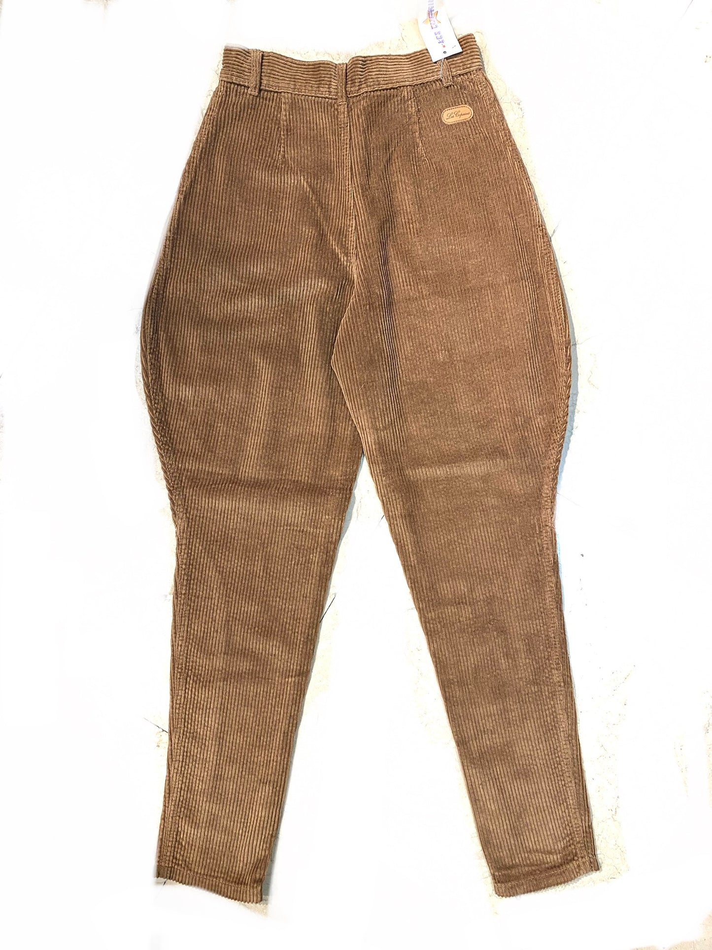 Les Copains equestrian style tan corduroy trousers BNWT 80s sz 38