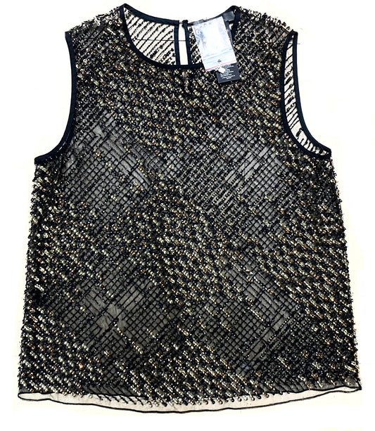 Pianoforte sexy fully beaded tulle vest