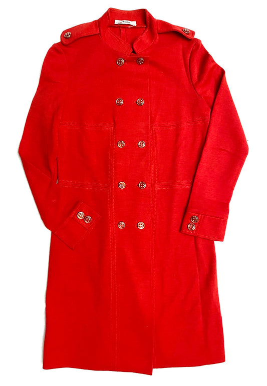 1960s Lucy Boutique Milan mod style red cotton fleece dress, almost perfect