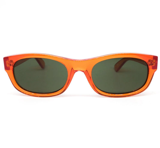 Versus Versace E-19 retro bold orange square sunglasses, 90s NOS Italy